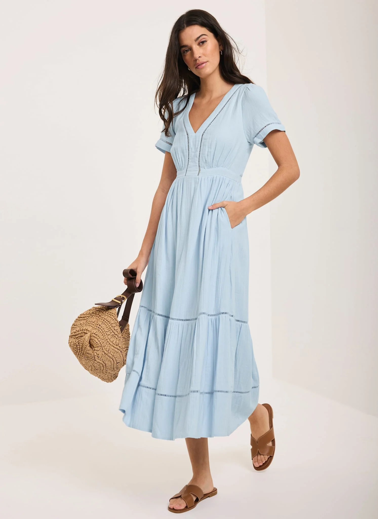 9608-blue-cotton-cheesecloth-midi-dress-3.webp Blue Cotton Cheesecloth Midi Dress