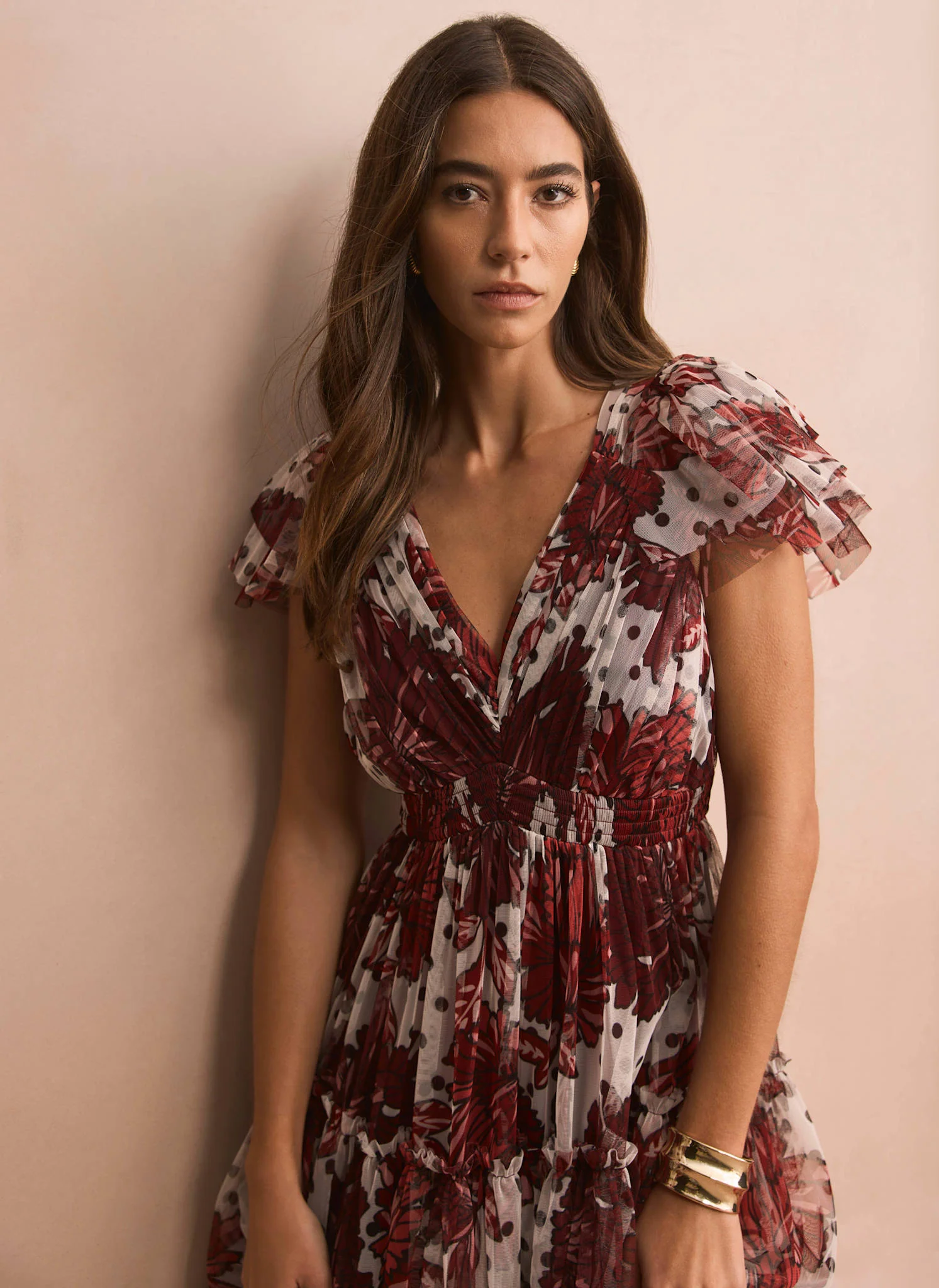 9644-burgundy-floral-print-tulle-maxi-dress-6.webp Burgundy Floral Print Tulle Maxi Dress