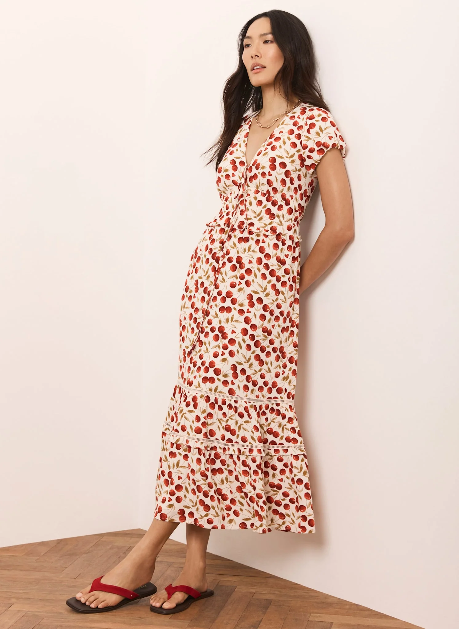 9660-red-cherry-print-midi-dress-1.webp Red Cherry Print Midi Dress
