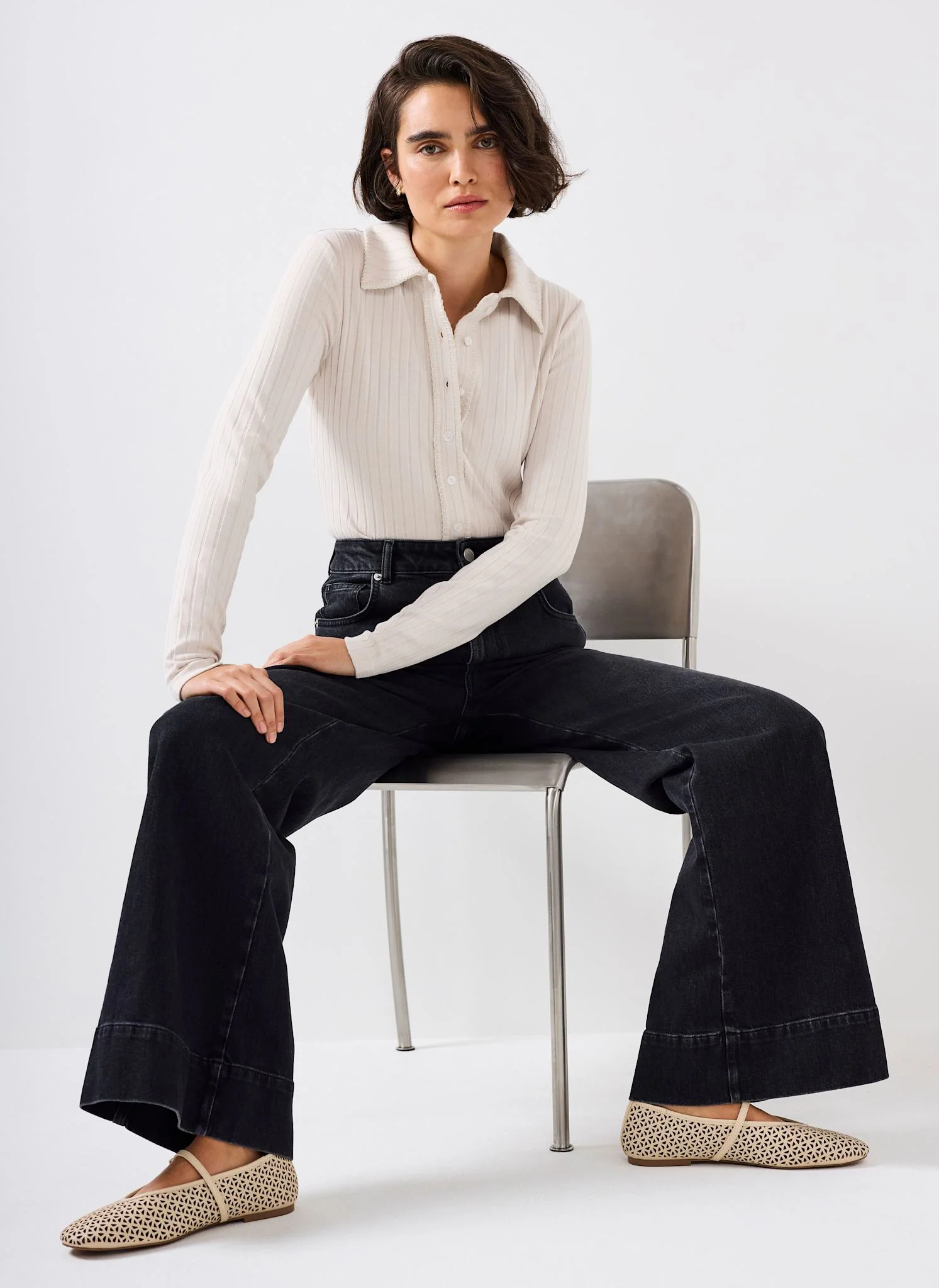 9738-neutral-whipstitch-polo-top-5.webp Neutral Whipstitch Polo Top