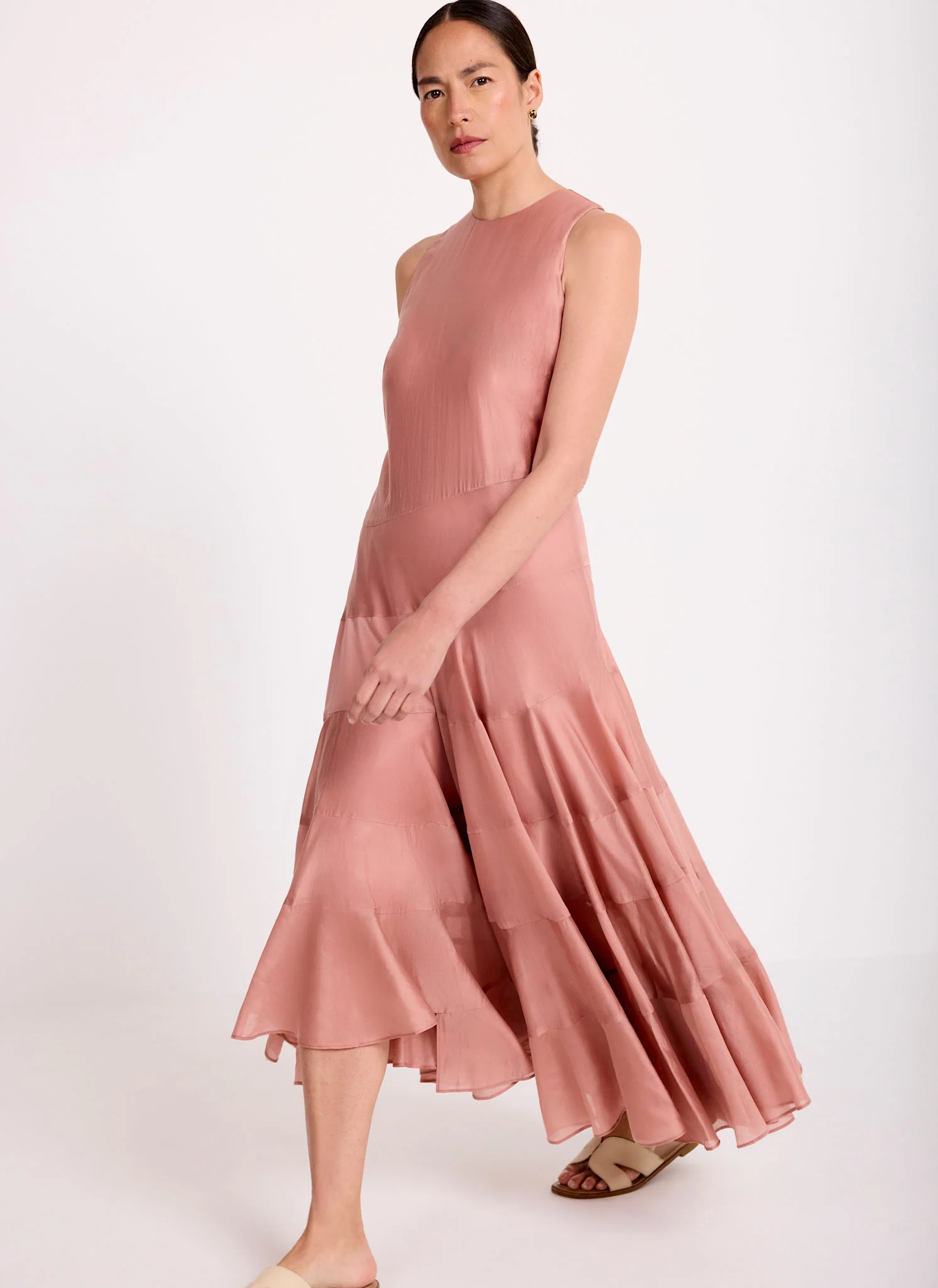 984-pink-asymmetric-tiered-midi-dress-5.webp Pink Asymmetric Tiered Midi Dress