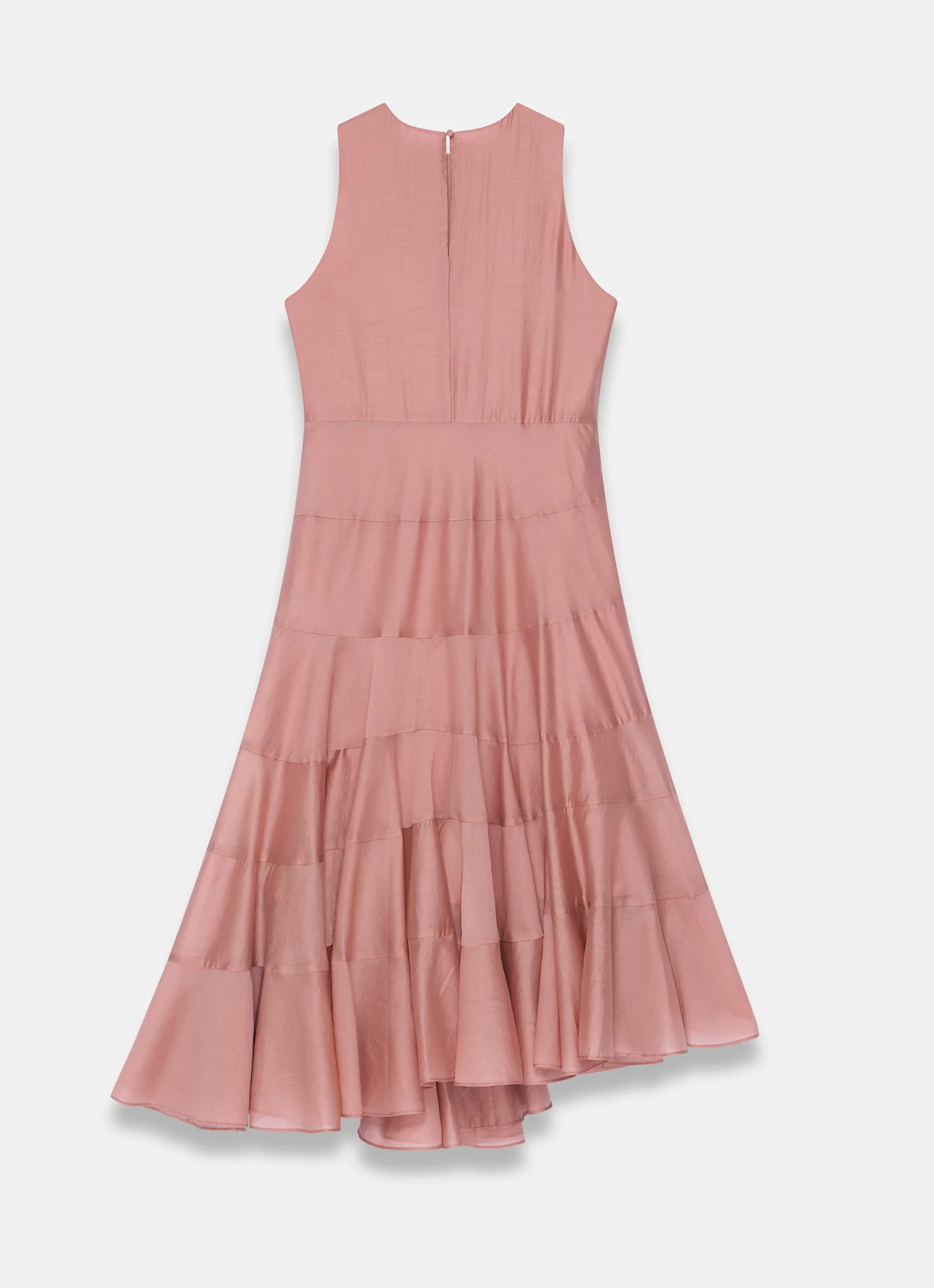 984-pink-asymmetric-tiered-midi-dress-8.webp Pink Asymmetric Tiered Midi Dress