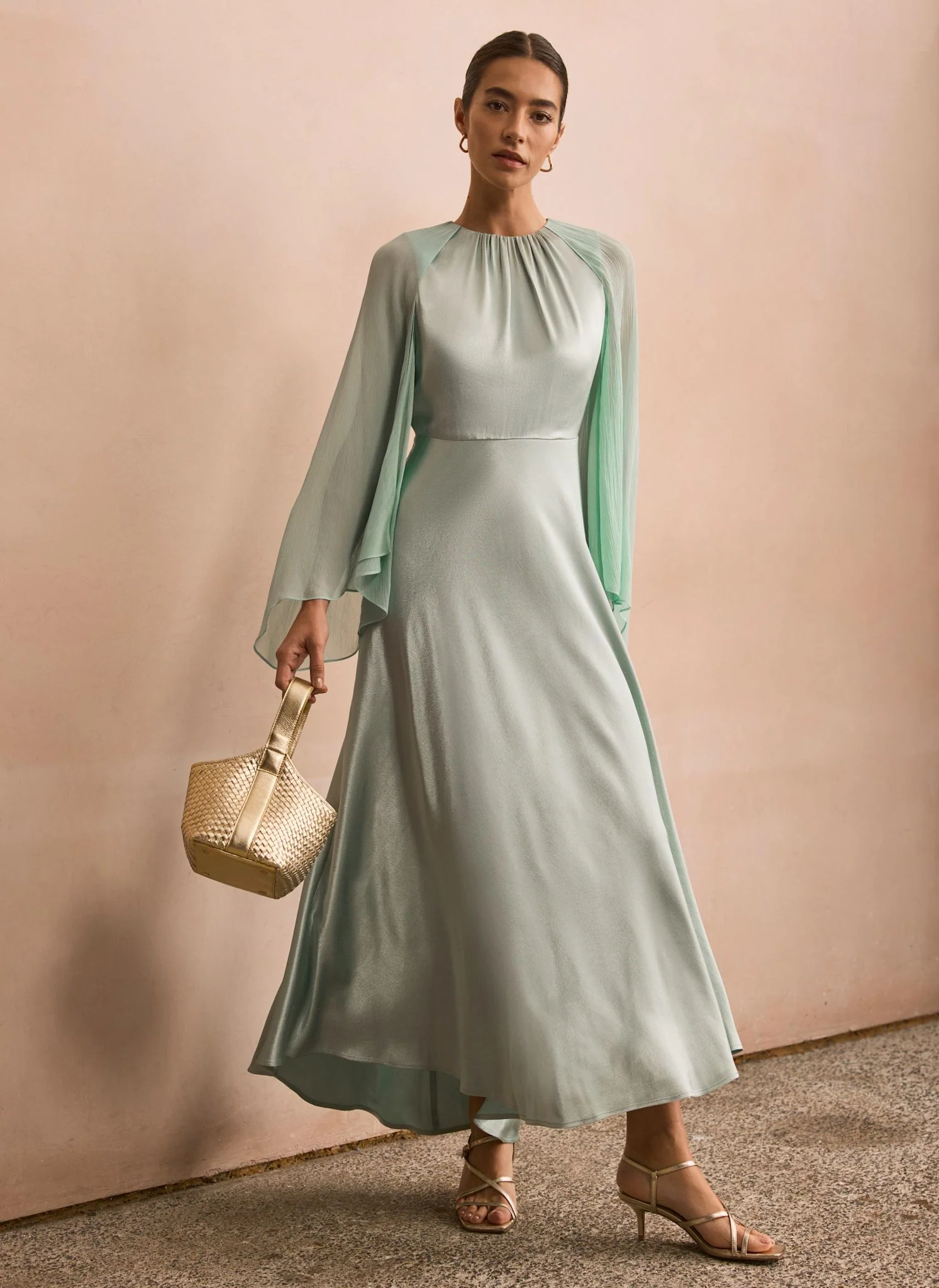 9856-blue-satin-cape-maxi-dress-1.webp Blue Satin Cape Maxi Dress