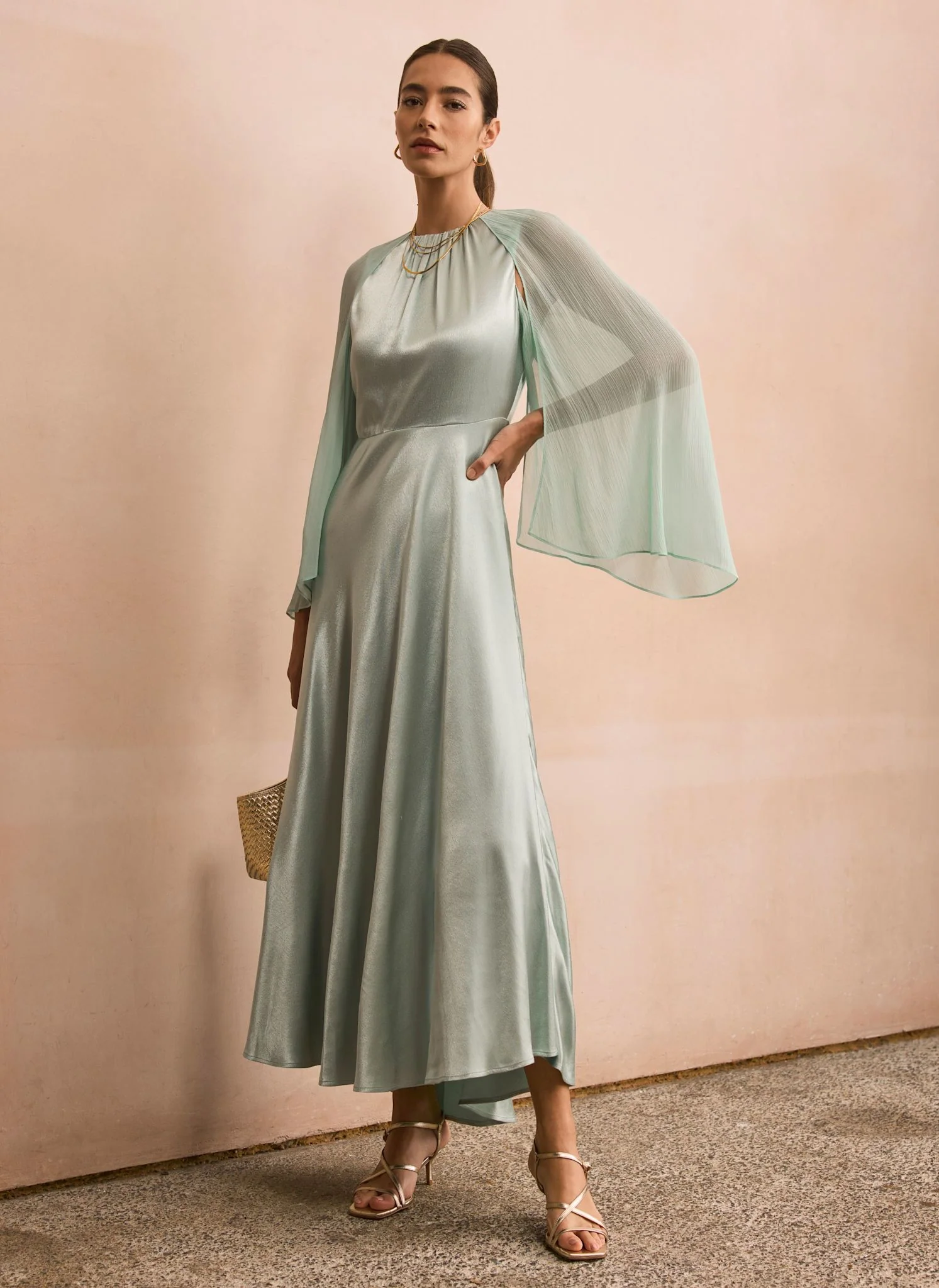 9856-blue-satin-cape-maxi-dress-3.webp Blue Satin Cape Maxi Dress
