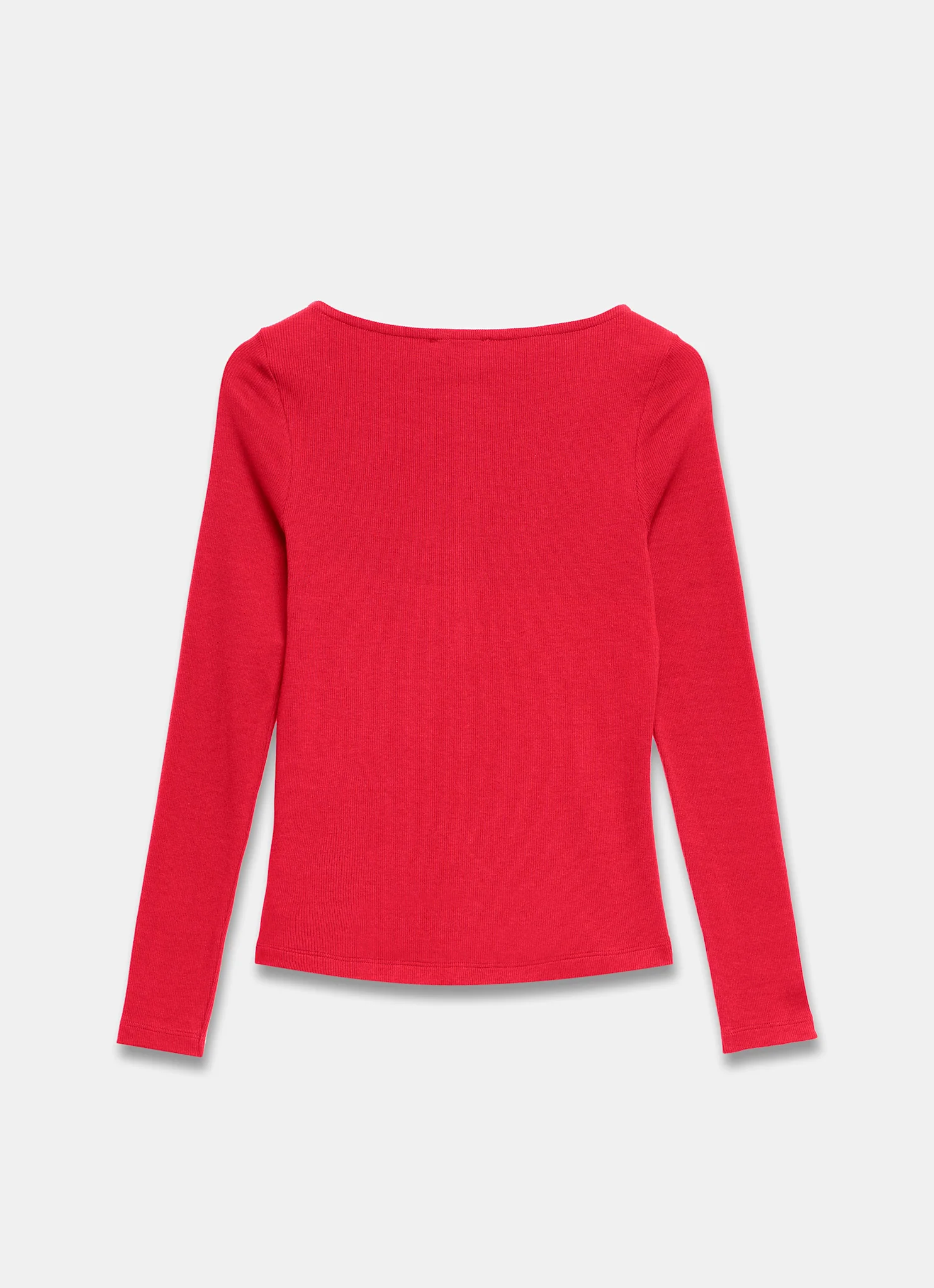 9870-red-cotton-blend-button-detail-top-7.webp Red Cotton Blend Button Detail Top