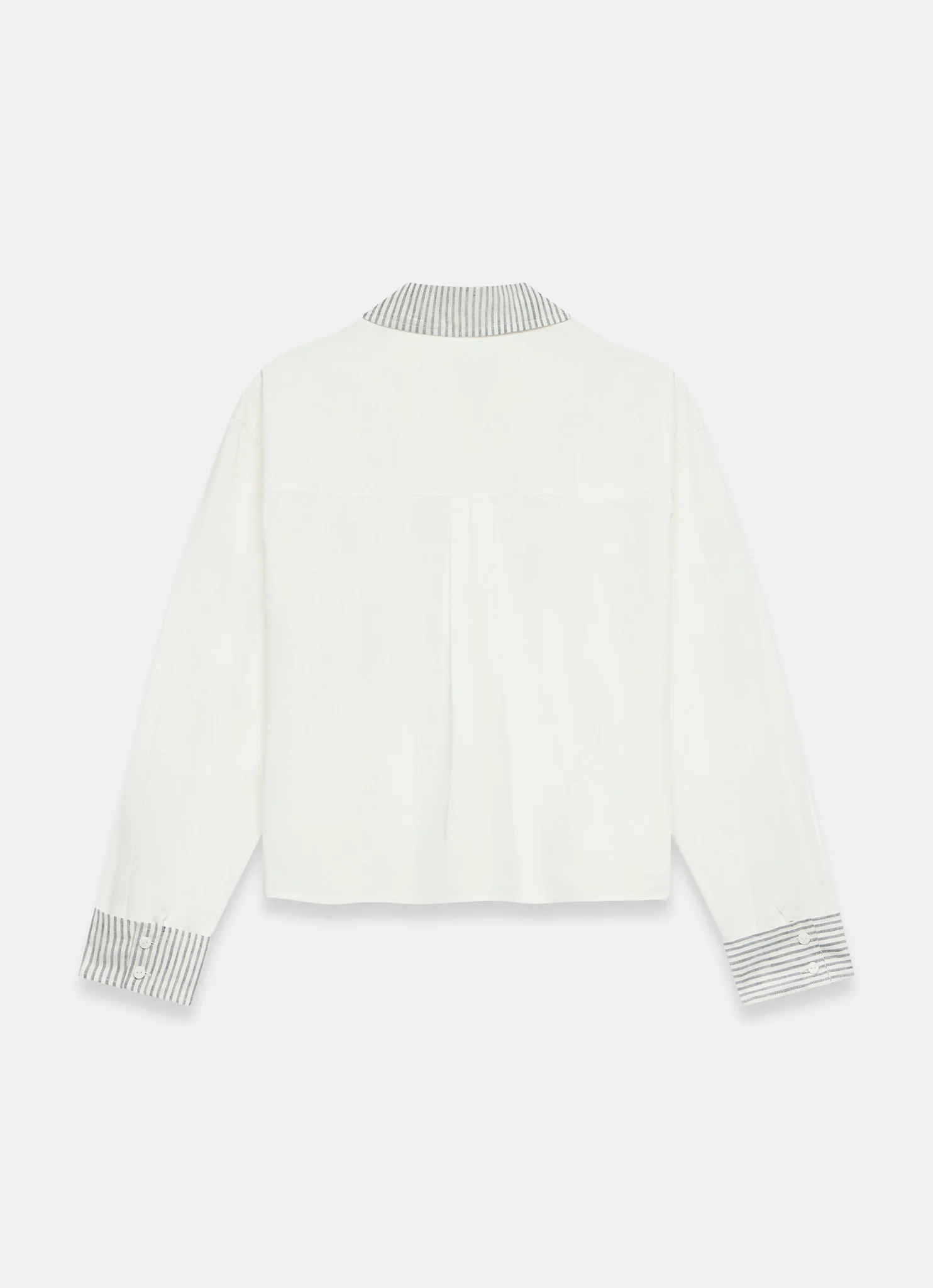 9900-white-cotton-stripe-detail-cropped-shirt-7.webp White Cotton Stripe Detail Cropped Shirt