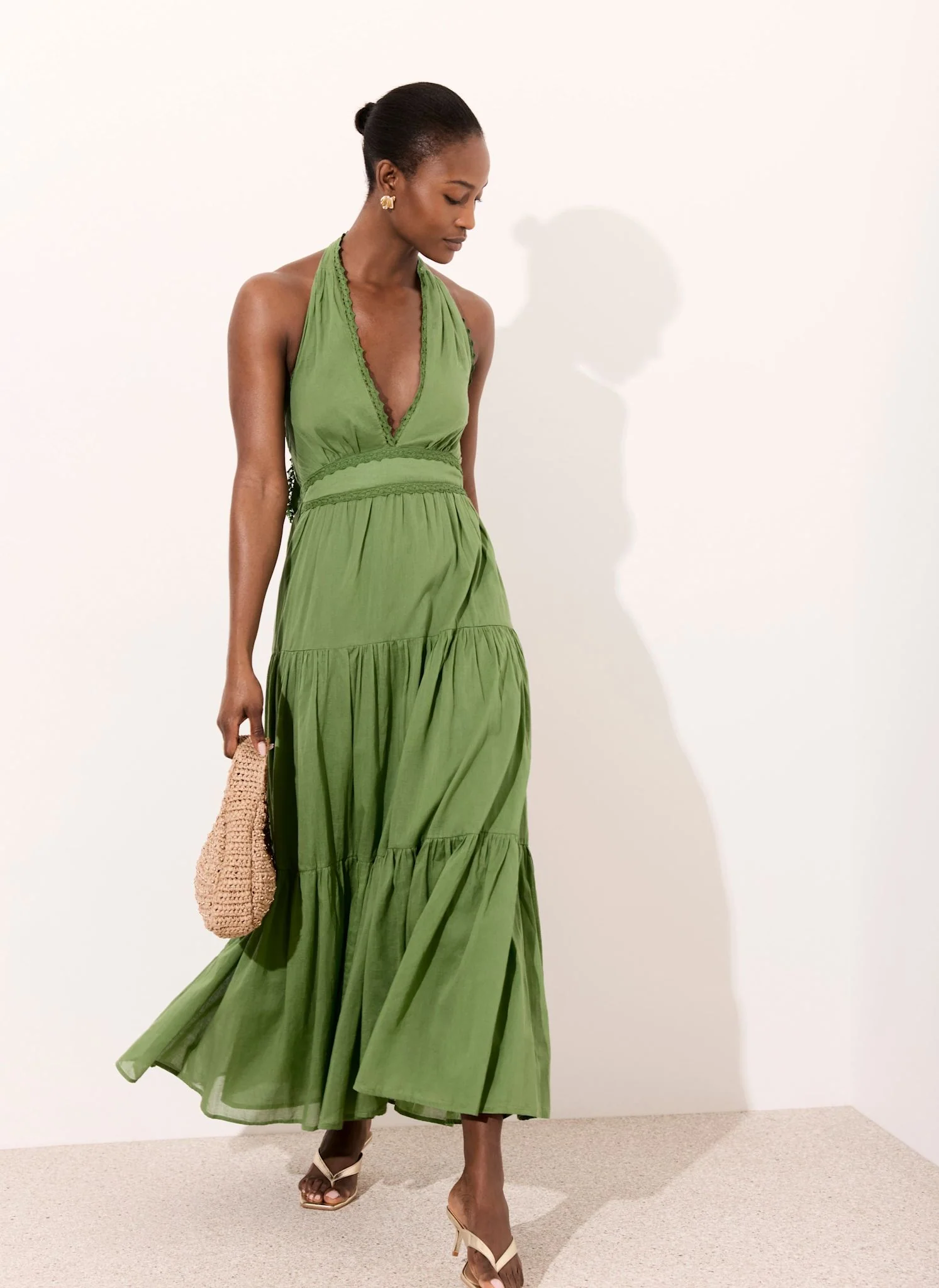 9962-green-cotton-halter-maxi-dress-2.webp Green Cotton Halter Maxi Dress